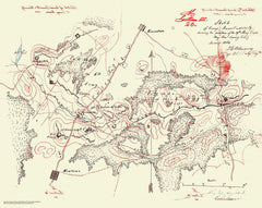 Sketch Of Camp Russel And Vicinity - 1864
