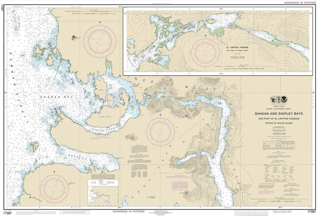Shakan And Shipley Bays And Part Of El Capitan Passage;el Capitan Pasage, Dry Pass To Shakan Strait