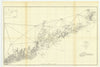 Sketch A Showing The Progress Of The Survey In Section Number 1 From 1852 To 1865, Upper Sheet With Rocks Off Portland Harbor