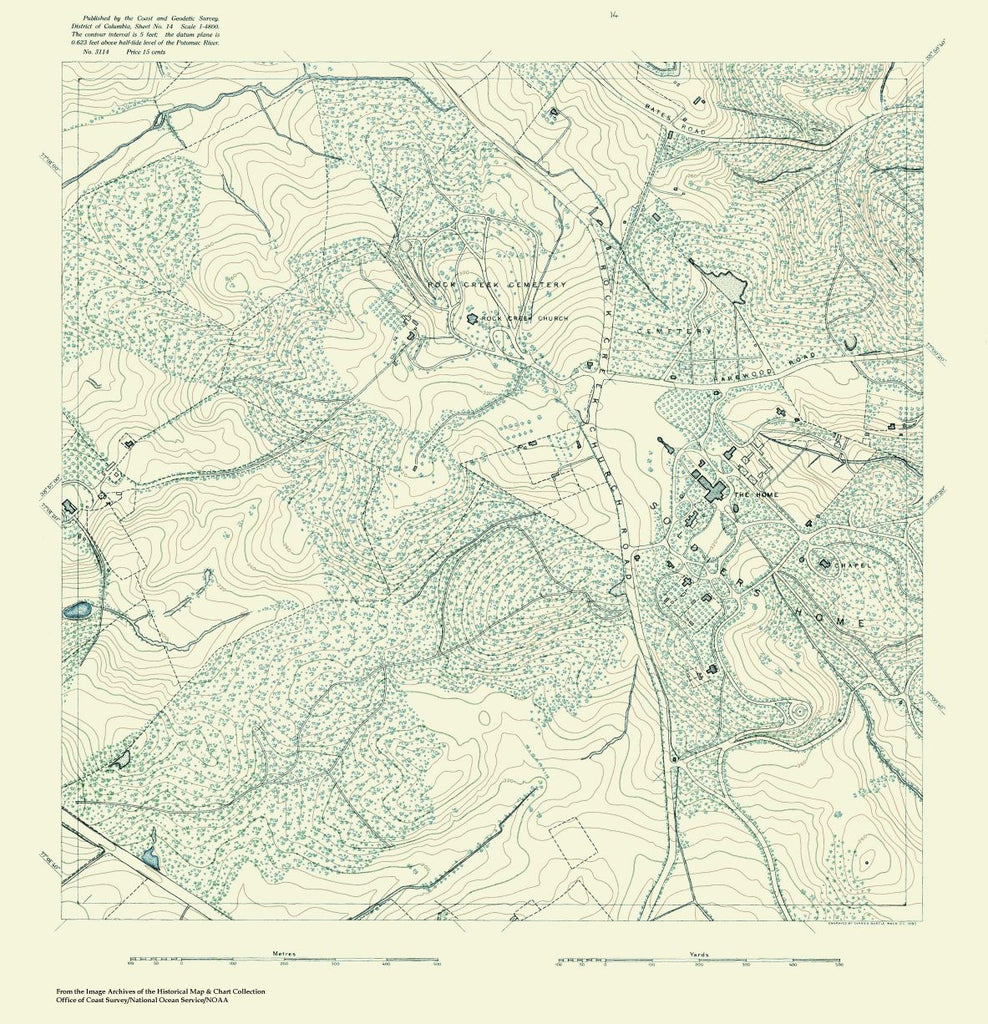 Topographic Map Of Washington And Vicinity, Sheet 14