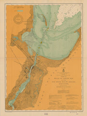 Chart Of Head Of Green Bay Including Fox River Below Depere, Wisconsin