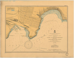 Chart Of Agate And Burlington Bays, Minnesota. North Shore Of Lake Superior