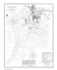 Navigation Chart Of Cedar Keys And Approaches, Fl