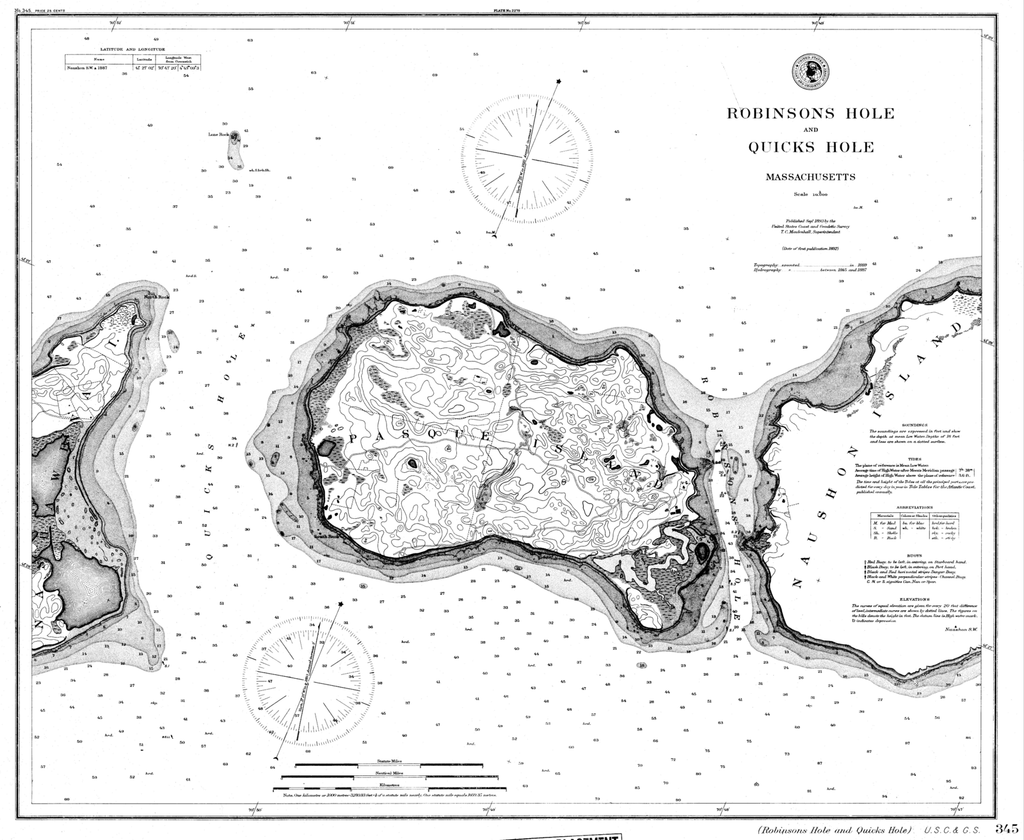 Nautical Chart Of Robinsons Hole And Quicks Hole