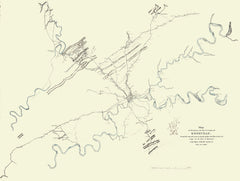 Map Of Knoxville - 1863